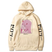 cheap Cartoon &amp; Movie Character Graphic-Darling in the Franxx Zero Two Cosplay Costume Hoodie Cartoon Harajuku Graphic Kawaii For Men&#039;s Women&#039;s Adults&#039; Back To School Hot Stamping