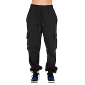 cheap Running Pants &amp; Tights-Women&#039;s Joggers Cargo Pants Drawstring Baggy Bottoms Athletic Athleisure Winter Breathable Soft Sweat wicking Gym Workout Running Jogging Sportswear Activewear Solid Colored Black White Army Green