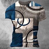 cheap Men's Plus Size T-shirts-Men's Plus Size Shirt Big and Tall Graphic Round Neck Print Short Sleeve Summer Designer Casual Big and Tall Daily Holiday Tops