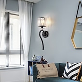 abordables Apliques de pared de cristal-Lightinthebox Aplique de pared LED de cristal mini estilo moderno estilo nórdico lámparas de pared de oro negro apliques de pared sala de estar dormitorio acero 220-240v 110-120v
