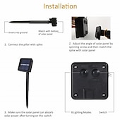 abordables Guirlandes solaires-guirlandes lumineuses solaires en plein air 2pcs 1pcs 8 modèles alimentés à l&#039;énergie solaire mignon abeille led chaîne guirlande lumineuse 30leds 6.5m abeille extérieur jardin clôture patio noël