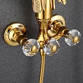 billige Badekraner-badekar armatur - moderne antikk messing veggmontering messing ventil badekar dusj blandebatterier