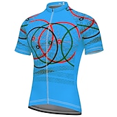 cheap Men&#039;s Jerseys-Men&#039;s Cycling Jersey Short Sleeve Bike Jersey Top with 3 Rear Pockets Mountain Bike MTB Road Bike Cycling Breathable Quick Dry Moisture Wicking Soft Yellow Pink Blue Graphic Polyester Sports Clothing