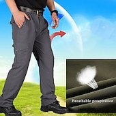 billiga Byxor och shorts-herr vattentäta arbetsbyxor vandringslastbyxor taktiska byxor 6 fickor militär sommar utomhus ripstop vattentät snabbtorkande multifickor blixtlåsficka elastisk midja blå grå khaki grön svart