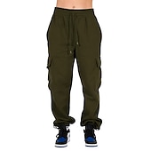 cheap Running Pants &amp; Tights-Women&#039;s Joggers Cargo Pants Drawstring Baggy Bottoms Athletic Athleisure Winter Breathable Soft Sweat wicking Gym Workout Running Jogging Sportswear Activewear Solid Colored Black White Army Green