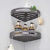 economico Set di accessori da bagno-set di accessori per il bagno, ferramenta per il bagno spazio alluminio parete grigio pistola portasciugamani / mensola angolare / porta accappatoio / porta carta igienica / portasciugamani / porta