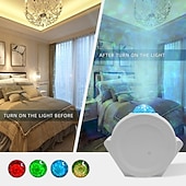 Недорогие Рождественские подарочные огни-Круглая рождественская декоративная лампа свет проектор неба амбиентный свет светодиодная ночная лампа для детей меняющая цвета атмосферная лампа сенсорный смарт-выключатель Рождество Новый год