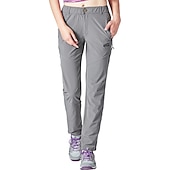 halpa Housut ja shortsit-Naisten Vaellushousut Kesä Ulko- Hengittävä Vedenkestävä Nopea kuivuminen Kevyt Housut Alaosat Joustava vyötärö Vetoketjullinen tasku Violetti Musta Spandex Metsästys Kalastus Kiipeily M L XL XXL XXXL