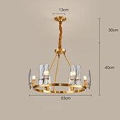 abordables Luces colgantes-Lámpara colgante de luz led, lámpara de cristal de cobre, lujo, estilo nórdico moderno, 4 6 8 cabezas, 220-240 v, 110-120 v
