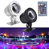 お買い得  水中ライト-LED池プールライト水中噴水スポットライトリモコンrgb防水色変更12v風景用LEDビーズ