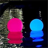 preiswerte Unterwasserlampen-1/2 stücke schwimmende pool lichter im freien solar ball mond lampe ip68 wasserdicht rgb mit fernbedienung für schwimmbad hof garten ktv bar party dekorative urlaub sommer beleuchtung