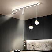 cheap Chandeliers-LED Ceiling Light With Spot Light Porch Light Modern White 80cm 100 cm Single Design Chandelier Metal Artistic Style Modern Style Stylish Painted Finishes 220-240V 110-120V