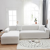 billiga Sofföverdrag-stretch sofföverdrag överdrag vinröd elastisk sektionssoffa fåtölj loveseat 4- eller 4- eller 3-sits L-form grå blå vanlig solid mjuk slitstark tvättbar