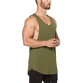 cheap Tank Tops-Men's Running Tank Top Workout Tank Sleeveless Vest / Gilet Summer Cotton Breathable Quick Dry Yoga Fitness Running Sportswear Activewear Black White Green