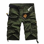 voordelige Klassiek-Voor heren Tactische korte broek Cargoshorts Camouflage shorts Zomer korte broeken Effen Kleur camouflage Ripstop Ademend Korte broeken Militair Zwart Leger Groen