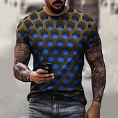 お買い得  3D Tシャツ-男性用 3D印刷 Tシャツ 半袖 Tシャツ 3Dプリント クルーネック ラウンドネック シャツ ヴィンテージ ストリートファッション 誇張された カジュアル 日常 ホワイト ライトグリーン ピンク 衣類 プラスサイズ S M L XL XXL 3XL 4XL