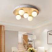 preiswerte Globus-Design-LED Deckenleuchte modernes nordisches Globe Design 50 cm Einbauleuchten Holz lackierte Oberflächen moderner nordischer Stil 220-240v 110-120v