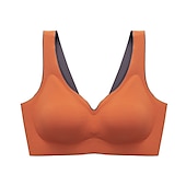 お買い得  スポーツブラとベスト-毎日伸縮性のある女性用シームレスブラフルカバープレーン