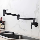 levne Skládací-kuchyňská baterie jednoduchá rukojeť se dvěma otvory chrom/nikl kartáčovaný/galvanicky pokovená středová sada moderních kuchyňských kohoutků