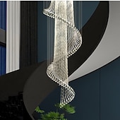 Χαμηλού Κόστους Κρυστάλλινες Πολυέλαιοι-led φωτιστικό οροφής κρυστάλλινος πολυέλαιος 200cm φανάρι desgin ανοξείδωτο επιμεταλλωμένο μοντέρνο 220-240v 110-120v