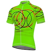 cheap Men&#039;s Jerseys-Men&#039;s Cycling Jersey Short Sleeve Bike Jersey Top with 3 Rear Pockets Mountain Bike MTB Road Bike Cycling Breathable Quick Dry Moisture Wicking Soft Yellow Pink Blue Graphic Polyester Sports Clothing