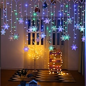 Χαμηλού Κόστους Plug In Ηλεκτρικό-led string string 3.5m 24 droop 96 leds string lights window window lights and snowflakes fairy lights Απόκριες Χριστουγεννιάτικο δημιουργικό πάρτι διακοσμητικό 220-240 v 110-120 v 1 set