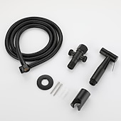 cheap Bidet Faucets-Handheld Bidet Sprayer Kit Black Shower Bath Water Faucet Toilet Spray Bathroom