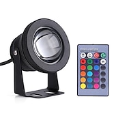 お買い得  水中ライト-LED池プールライト水中噴水スポットライトリモコンrgb防水色変更12v風景用LEDビーズ
