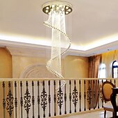Χαμηλού Κόστους Κρυστάλλινες Πολυέλαιοι-led φωτιστικό οροφής κρυστάλλινος πολυέλαιος 200cm φανάρι desgin ανοξείδωτο επιμεταλλωμένο μοντέρνο 220-240v 110-120v