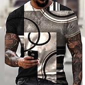cheap Men's Plus Size T-shirts-Men's Plus Size Shirt Big and Tall Graphic Round Neck Print Short Sleeve Summer Designer Casual Big and Tall Daily Holiday Tops