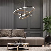 preiswerte Ring- und Runddesign-LED Pendelleuchte 80 cm Ring Kreis Laterne Desgin Kupfer Messing LED 110-120V 220-240V