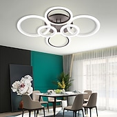 abordables Plafonniers à intensité variable-plafonnier led lueur vers l&#039;extérieur plafonnier led 4/6/8 lumières encastrées design de cercle simplicité de style moderne acrylique 90w salon salle à manger luminaire de chambre à coucher