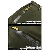 cheap Bottoms-Men&#039;s Water Resistant Work Pants Hiking Mountain Pants Trousers Military Outdoor Summer Ripstop Quick Dry Pants Spandex 4 Zipper Pockets Elastic Waist Lightweight Bottoms Navy Gray Black Army Green