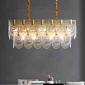 economico Lampadari-led lampada a sospensione cristallo cucina isola oro chiaro 100 cm lanterna desgin lampada a sospensione metallo elettrolitico moderno 220-240v 110-120v