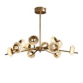cheap Chandeliers-LED Pendant Light Chandelier Modern Gold 6 8 10 12 Heads Ring Design Copper Globe Brass Modern 220-240V 110-120V
