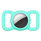 abordables Fundas Airtag-teléfono Funda Para Apple AirTag AirTag Estuche de silicona Portátil Con Llavero Anti-perdida Color sólido Silicona