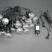 economico Plug in elettrico-luci stringa lampadina a led per esterni 5m 10m 20m luci stringa 50 100 150 led 2835 smd 1 set bianco caldo multi colore festa decorativa vacanza 100-240 v