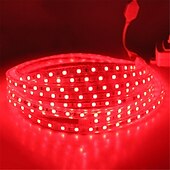 economico strisce luminose impermeabili-nastro flessibile al neon ha condotto la striscia impermeabile 220v-240v nastro decorativo led bianco caldo blu rosso verde con spina europea