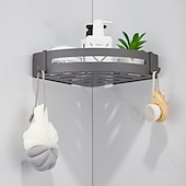 economico Set di accessori da bagno-set di accessori per il bagno, ferramenta per il bagno spazio alluminio parete grigio pistola portasciugamani / mensola angolare / porta accappatoio / porta carta igienica / portasciugamani / porta