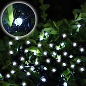 cheap Solar String Lights-Solar Power String Light 50M-400LEDs 100M-800LEDs with Remote Control 8 Mode Flashing Timing Set Plug-in Dual Purpose Thanksgiving Christmas Outdoor Party Garden Decoration Fairy Lights Gypsophila 24V