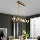 cheap Chandeliers-LED Pendant Light Chandelier Modern Gold 6 8 10 12 Heads Ring Design Copper Globe Brass Modern 220-240V 110-120V