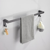 economico Set di accessori da bagno-set di accessori per il bagno, ferramenta per il bagno spazio alluminio parete grigio pistola portasciugamani / mensola angolare / porta accappatoio / porta carta igienica / portasciugamani / porta