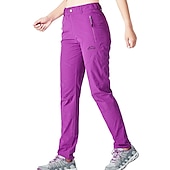 halpa Housut ja shortsit-Naisten Vaellushousut Kesä Ulko- Hengittävä Vedenkestävä Nopea kuivuminen Kevyt Housut Alaosat Joustava vyötärö Vetoketjullinen tasku Violetti Musta Spandex Metsästys Kalastus Kiipeily M L XL XXL XXXL
