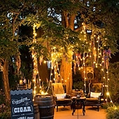 abordables Guirlandes lumineuses à brancher-Guirlandes lumineuses à led 100m 800leds guirlandes lumineuses à led étanches extérieures guirlandes lumineuses de noël éclairage de vacances fête de mariage arbre de noël décoration de jardin