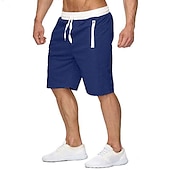 cheap Mens Active Shorts-Men&#039;s Running Shorts Workout Shorts Drawstring Zipper Pocket Bottoms Casual Athleisure Breathable Soft Sweat wicking Gym Workout Performance Basketball Sportswear Activewear Solid Colored Black