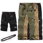economico Pantaloni e pantaloncini-Per uomo Pantaloni convertibili Pantaloni da escursione Estate Esterno Impermeabile Traspirante Asciugatura rapida Multi Pocket Pantalone / Sovrapantaloni Pantaloni Vita elastica Verde militare Cachi