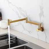 levne Skládací-kuchyňská baterie jednoduchá rukojeť se dvěma otvory chrom/nikl kartáčovaný/galvanicky pokovená středová sada moderních kuchyňských kohoutků