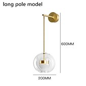 economico Luci da parete-Lampada da parete a led luce da comodino camera modello nordico bolla camera da letto camera da letto lampada da parete palla di vetro camera da letto lampada da comodino