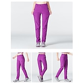 halpa Housut ja shortsit-Naisten Vaellushousut Kesä Ulko- Hengittävä Vedenkestävä Nopea kuivuminen Kevyt Housut Alaosat Joustava vyötärö Vetoketjullinen tasku Violetti Musta Spandex Metsästys Kalastus Kiipeily M L XL XXL XXXL