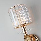 abordables Apliques de pared de cristal-Lightinthebox Aplique de pared LED de cristal mini estilo moderno estilo nórdico lámparas de pared de oro negro apliques de pared sala de estar dormitorio acero 220-240v 110-120v